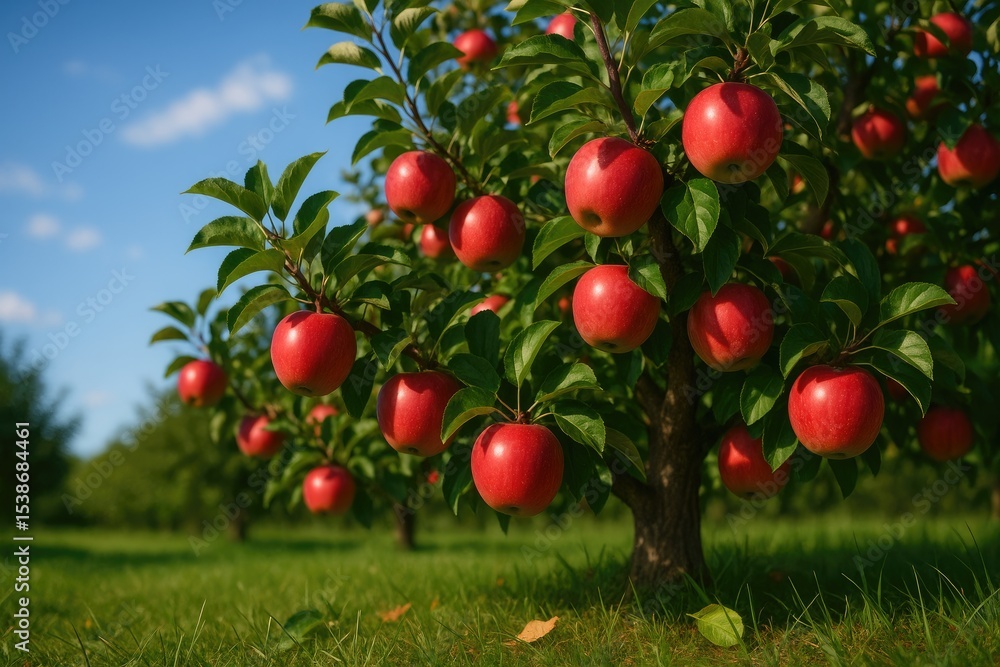 Obraz premium A collection of ripe apples waiting to be harvested