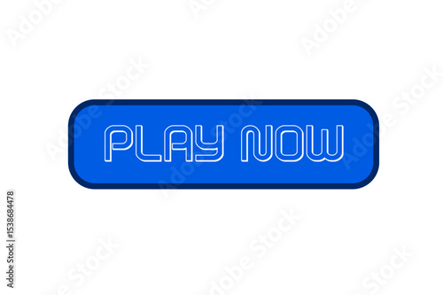 "Play Now" Button: A vibrant blue button displaying the words "Play Now," enticing viewers with its simple yet eye-catching design. Inviting user action.