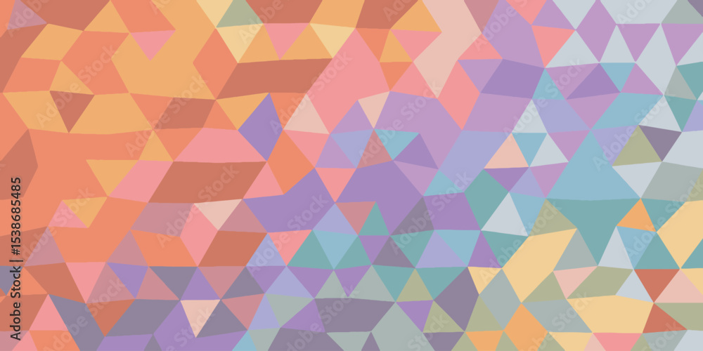 Obraz premium Abstract Pastel Triangle Low Poly Geometric Background