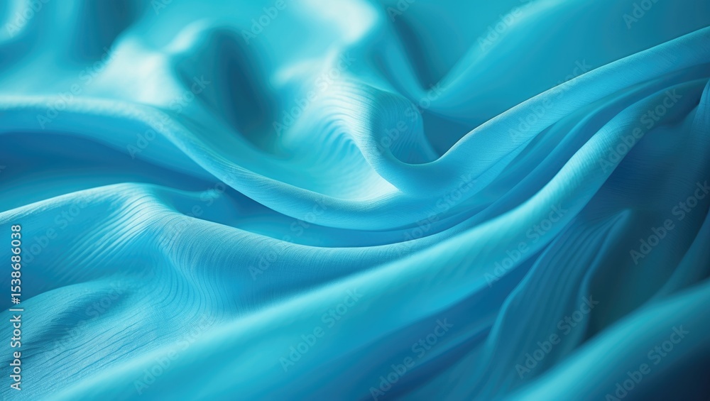 Fototapeta premium Blur of flowing fabric with subtle texture and soft ripples. The material appears light and delicate, with natural folds creating a calming pattern of shadows and highlights.