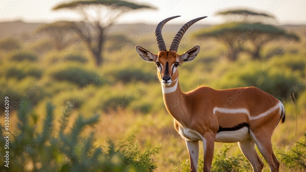 Fototapeta premium Young male impala in the wild