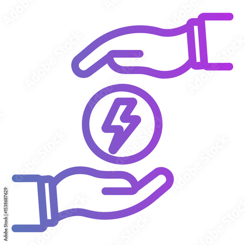 save energy Gradient icon