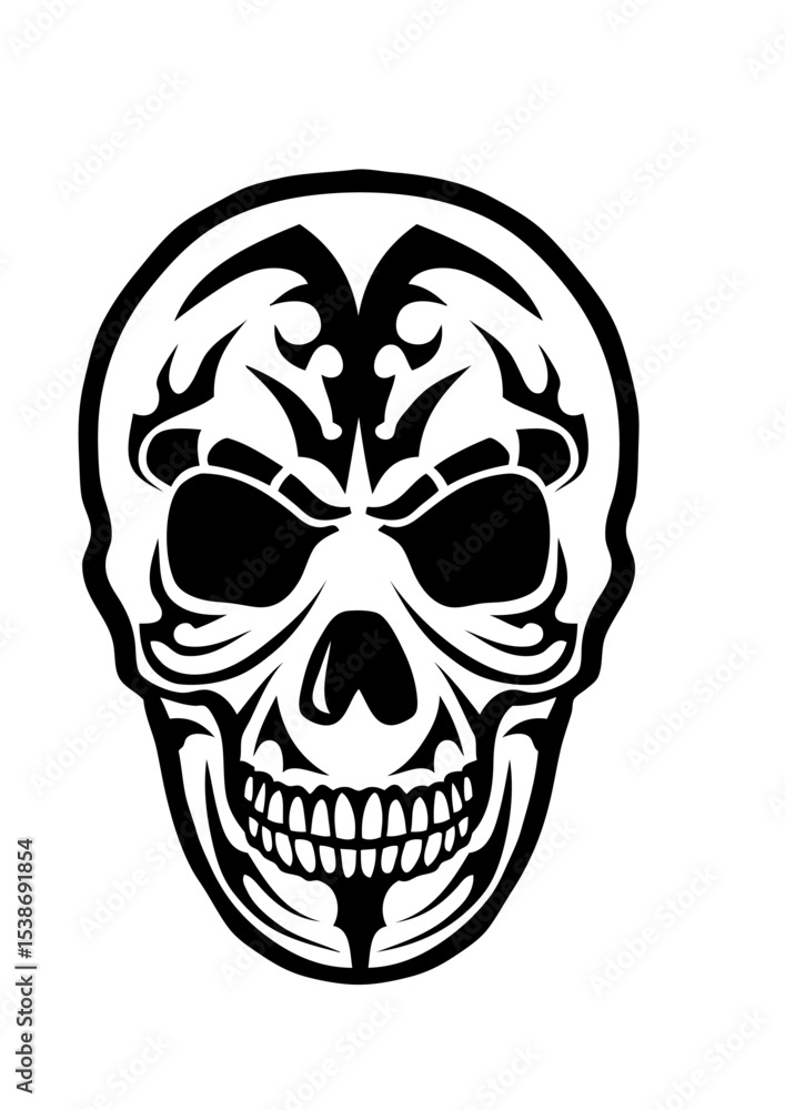 Fototapeta premium Tete de mort tribal crane