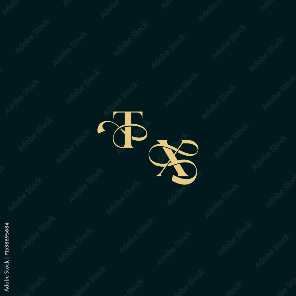 elegant and curvy style monogram TX bold concept design letter wedding logo initial elegant and curvy style monogram TX bold concept design letter wedding logo initial