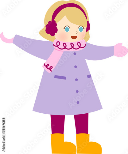 child playing snowballs