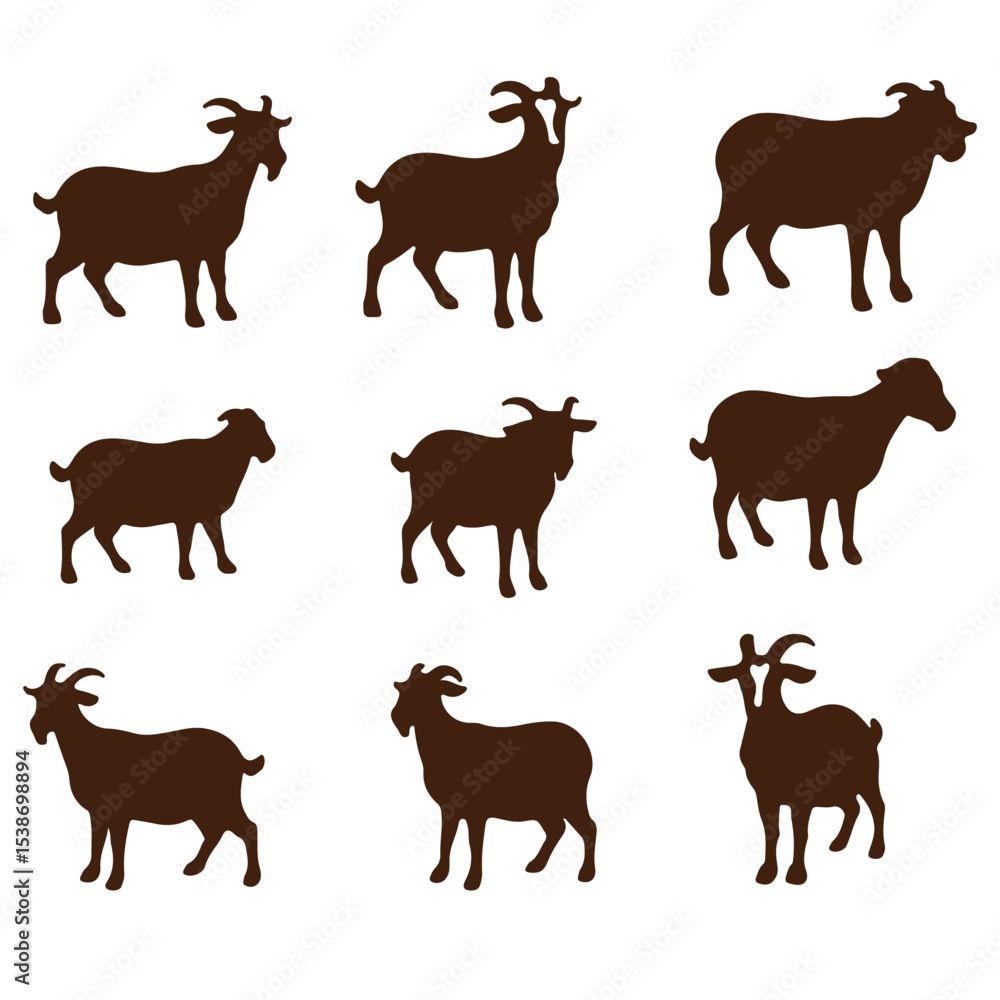 Obraz premium Cute facial expression icon of the sheep