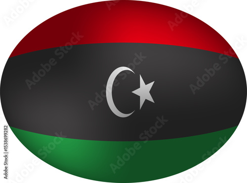 Free Download Libyan Flag Oval Sphere - National Symbol of Libya - GFXLoad