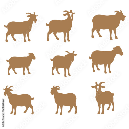 Cute facial expression icon of the sheep