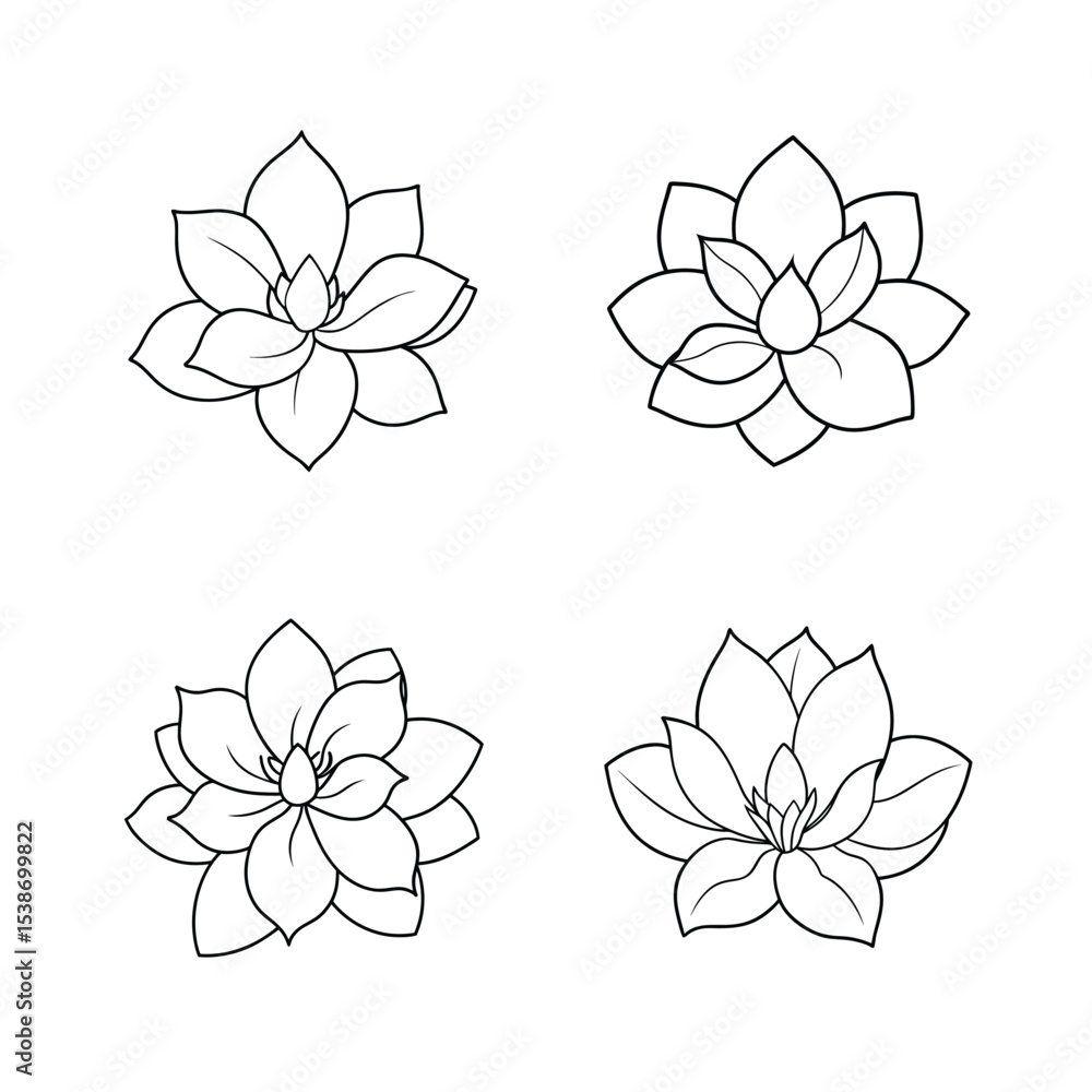 Obraz premium Elegant black and white flower designs in a variety of botanical and natural floral styles