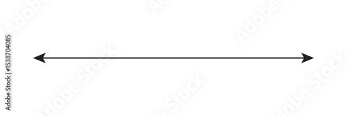 Double side arrow icon, distance concept double side arrow icon. left and right side arrow icon.