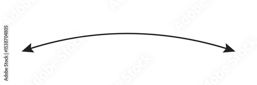 Double side arrow icon, distance concept double side arrow icon. left and right side arrow icon.