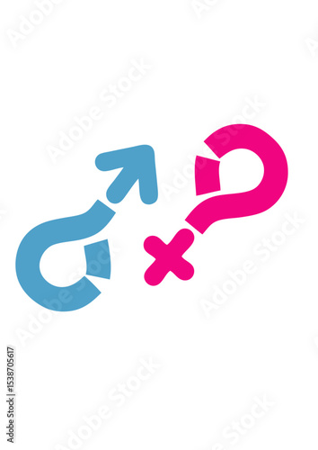 symbole garcon fille gars interrogation naissance enceinte