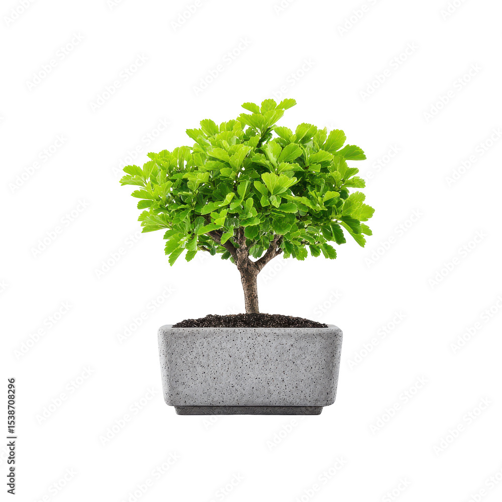Small Green Bonsai Tree in a Simple Gray Pot for Indoor Gardening and Decoration Purposes on transparent background Small Green Bonsai Tree in a Simple Gray Pot for Indoor Gardening and Decoration Purposes on transparent background