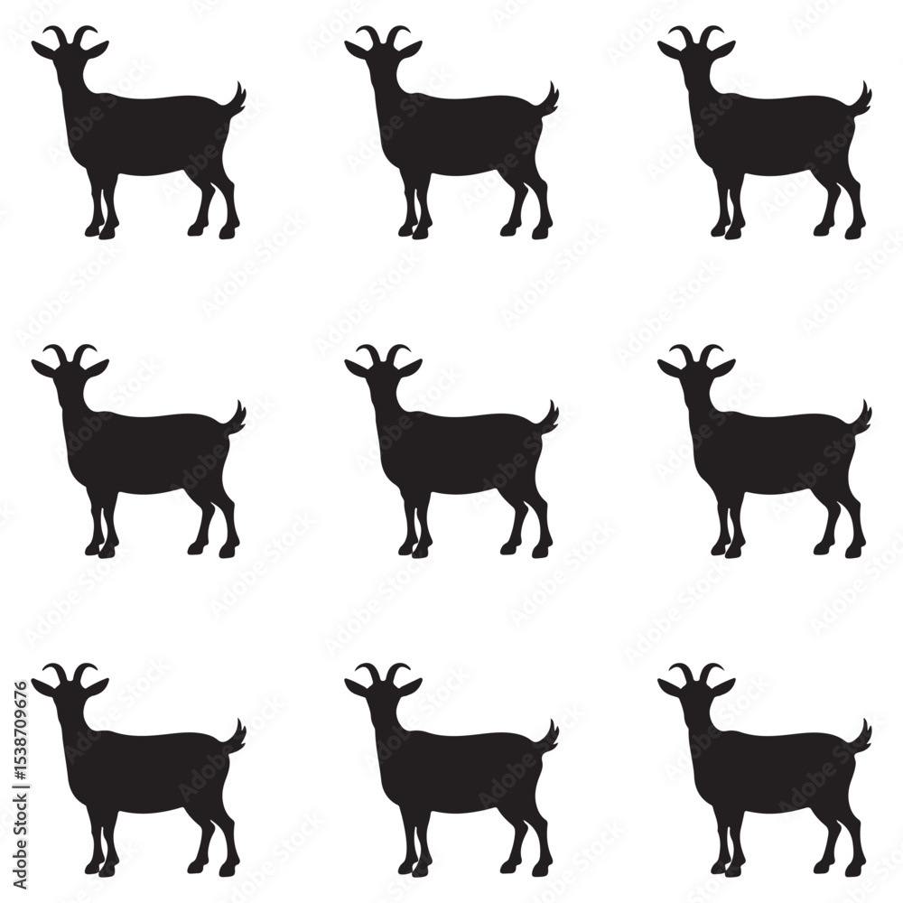 Fototapeta premium High-Impact Goat Vector Design – Dynamic and Versatile Animal Illustration for Branding and Commercial Projects with Clean Minimalist Style . Thank You .