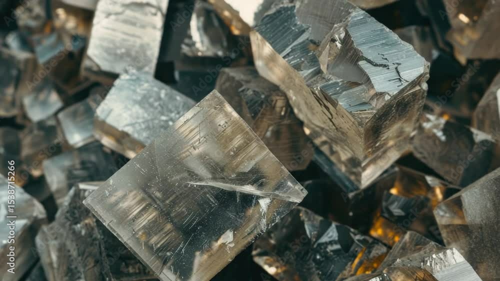 A close-up view of a group of crystals, with intricate details and sparkling facets A close-up view of a group of crystals, with intricate details and sparkling facets