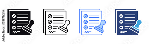 Attestation icon sheet multiple style collection