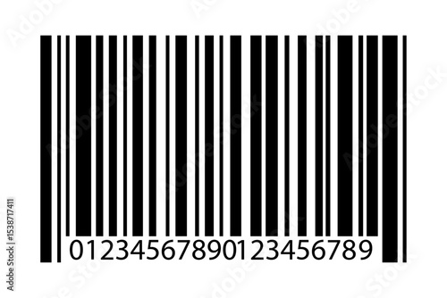 vector bar code. Barcode illustration. Clipart isolated on transparent background.