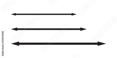 Dual semi circle Arrow. Double headed curved arrow symbol. Semicircular curved. Replaceable design. two side arrow icons