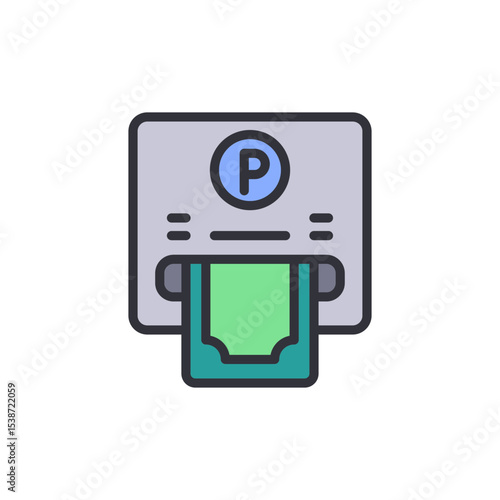 Wallpaper Mural Automated Teller Machine With Parking Symbol And Dispensing Cash Torontodigital.ca