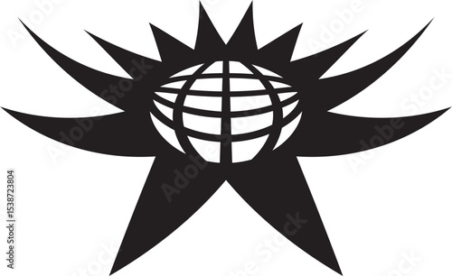 World abstract concept design. retro futuristic design element. Vector de un mundo en concepto abstracto.