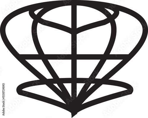 World abstract concept design. retro futuristic design element. Vector de un mundo en concepto abstracto.