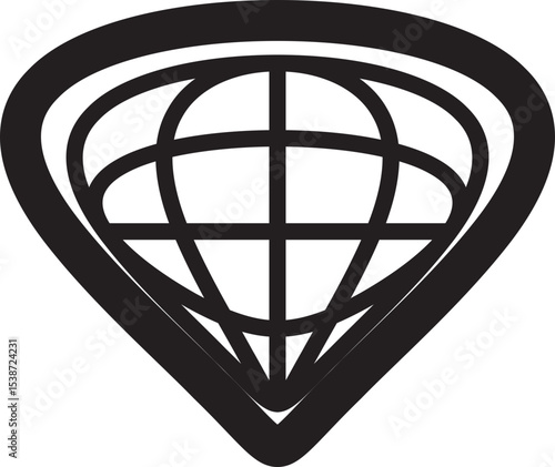 World abstract concept design. retro futuristic design element. Vector de un mundo en concepto abstracto.