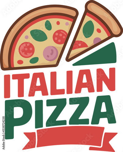 Italian Pizza Delight A close-up shot of a mouthwatering Italian pizza