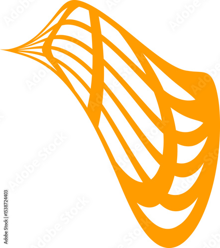 Orange World abstract concept design. retro futuristic design element. Vector de un mundo en concepto abstracto.