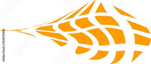 Orange World abstract concept design. retro futuristic design element. Vector de un mundo en concepto abstracto.