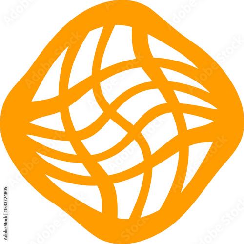Orange World abstract concept design. retro futuristic design element. Vector de un mundo en concepto abstracto.