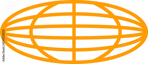 Orange World abstract concept design. retro futuristic design element. Vector de un mundo en concepto abstracto.