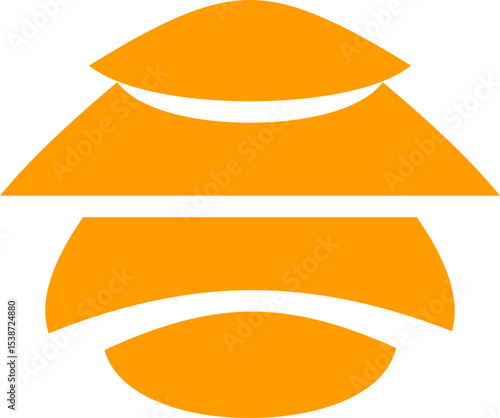 Orange World abstract concept design. retro futuristic design element. Vector de un mundo en concepto abstracto.