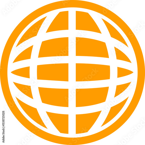 Orange World abstract concept design. retro futuristic design element. Vector de un mundo en concepto abstracto.
