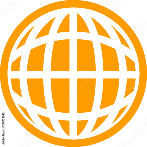 Orange World abstract concept design. retro futuristic design element. Vector de un mundo en concepto abstracto.