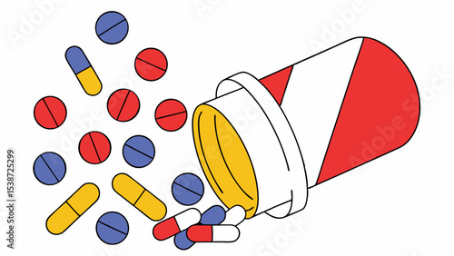 Spilled Pills from Bottle