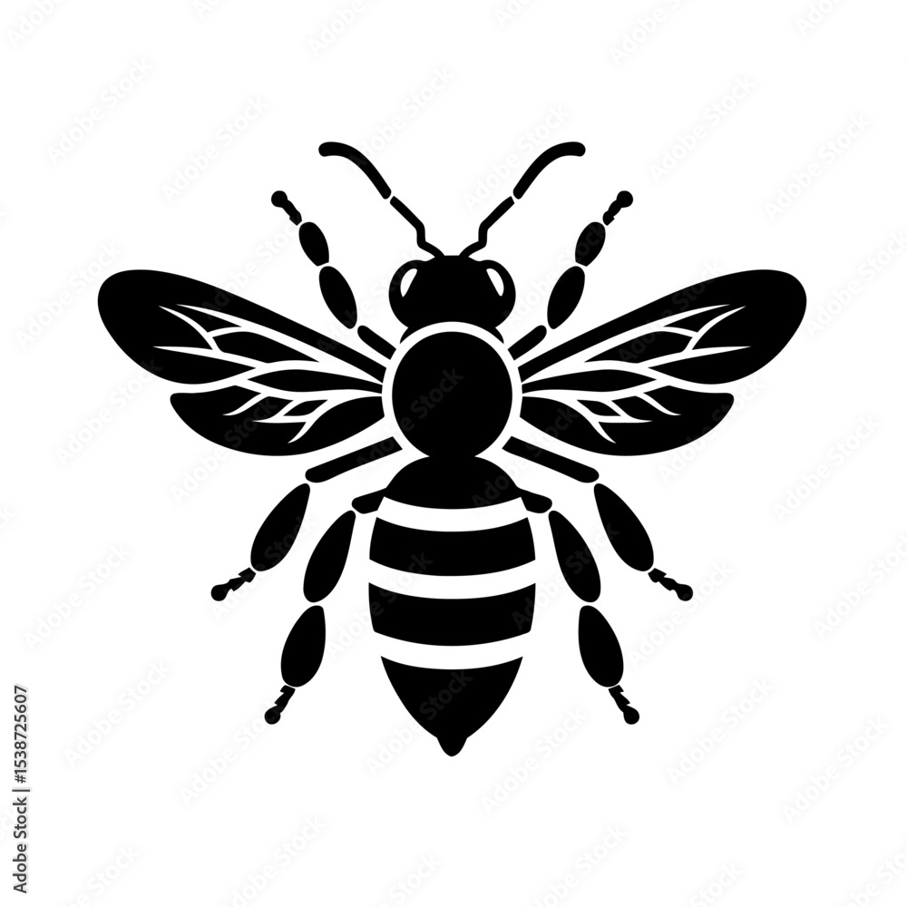 Obraz premium Monochrome Bee Graphic