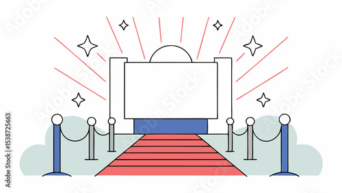 Red Carpet Entrance to an Event