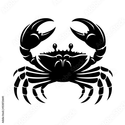 Crab Silhouette Vector Graphic
