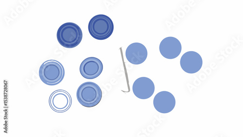 Abstract Blue Circles and Cropped Crowbar