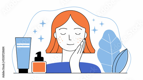 Woman Applying Skincare Cream