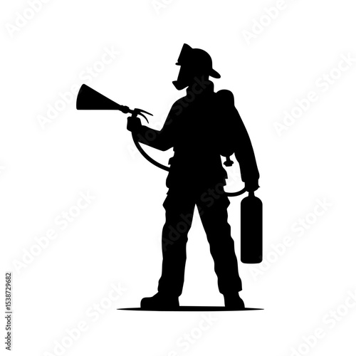 Firefighter Silhouette Courage Bravery And Unwavering Commitment To Protecting Communities From Fire Hazards