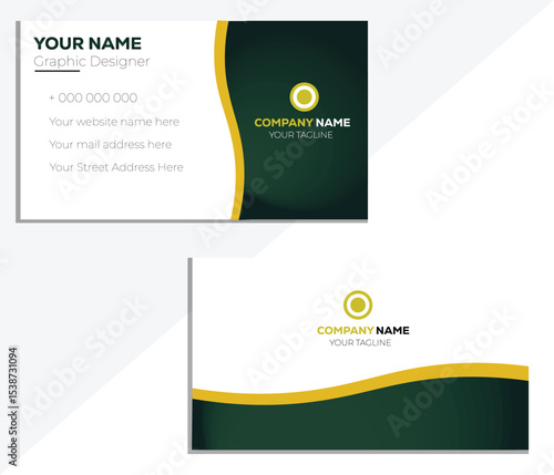 Business card vector text design