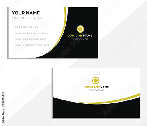 Business card vector text design