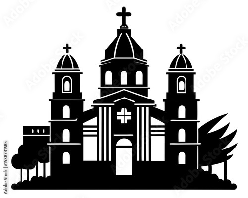 Parroquia de San Miguel Arcángel Vector Art