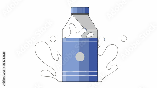 Refreshing Milk Bottle Splash