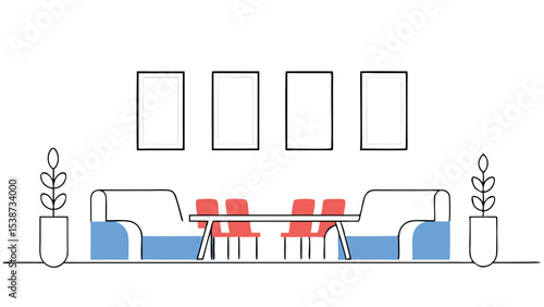 Minimalist Modern Office Waiting Room Design