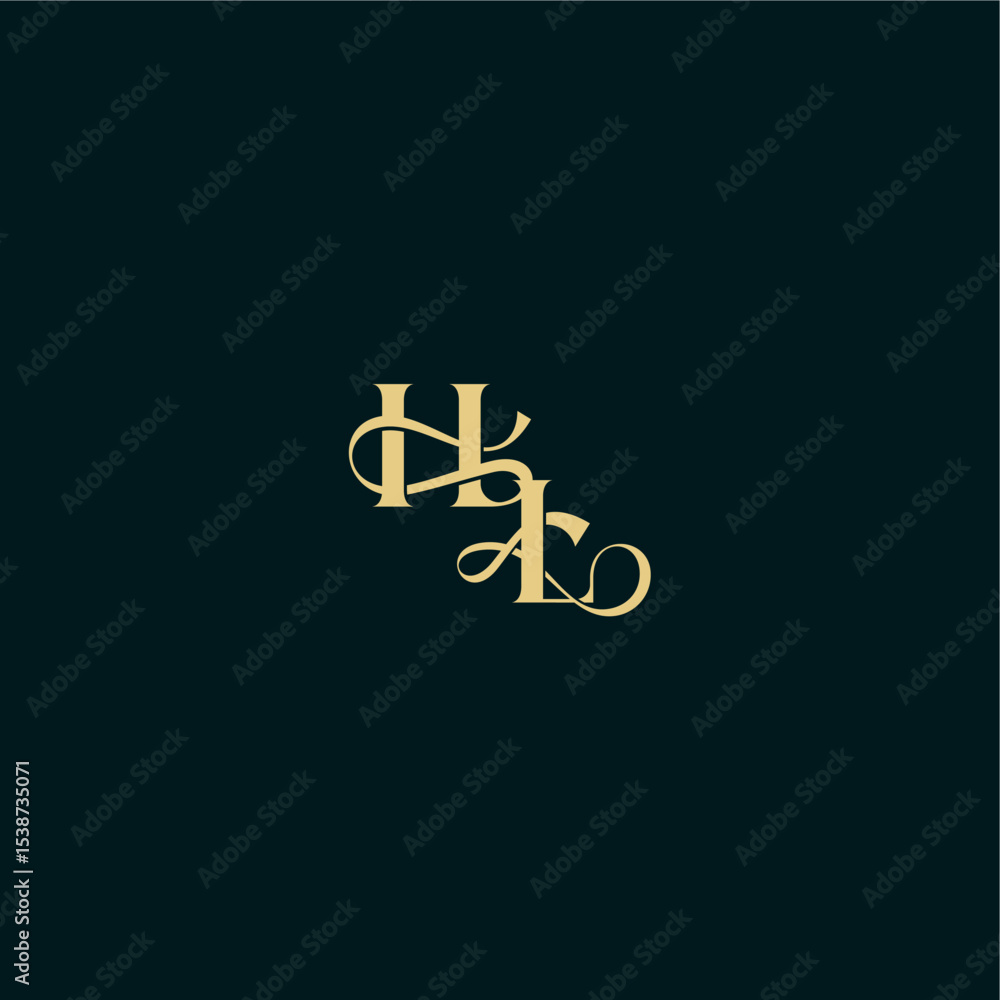 wedding logo initial bold concept design letter elegant and curvy style monogram HL wedding logo initial bold concept design letter elegant and curvy style monogram HL