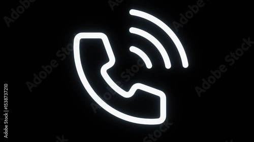 Phone Ringing Animated Icon, Looping video