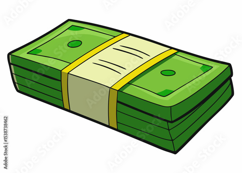 3D Stack of Euro notes Minimalist concept vector illustration