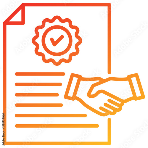 Certainty Line Gradient Icon